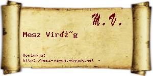 Mesz Virág névjegykártya