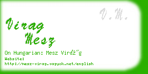 virag mesz business card